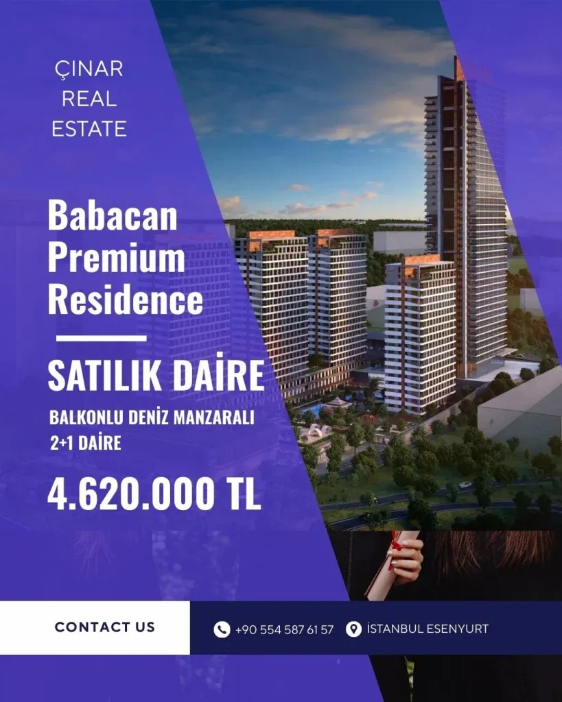 Babacan Premium satılık, Babacan Premium fiyat listesi, Esenyurt satılık daire, Babacan Premium kiralık, İstanbul gayrimenkul yatırımı.